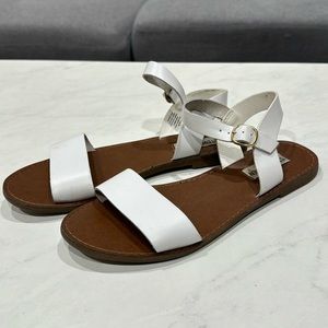 Steve Madden White Sandals, Size 8